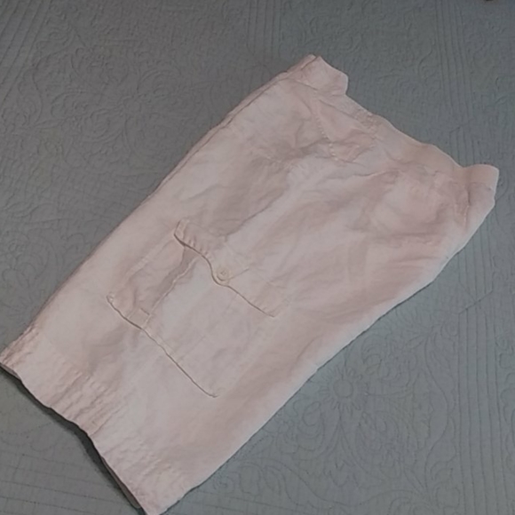 Chicos white linen capris - Picture 3 of 6